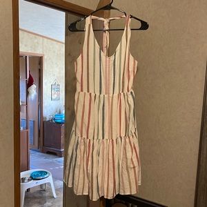 Striped halter sundress